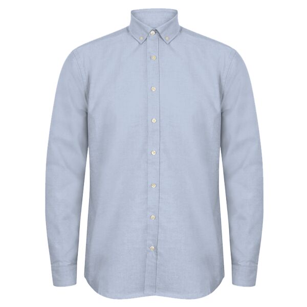 Henbury Long Sleeved Cotton Feel Coolplus® Shirt Thumbnail